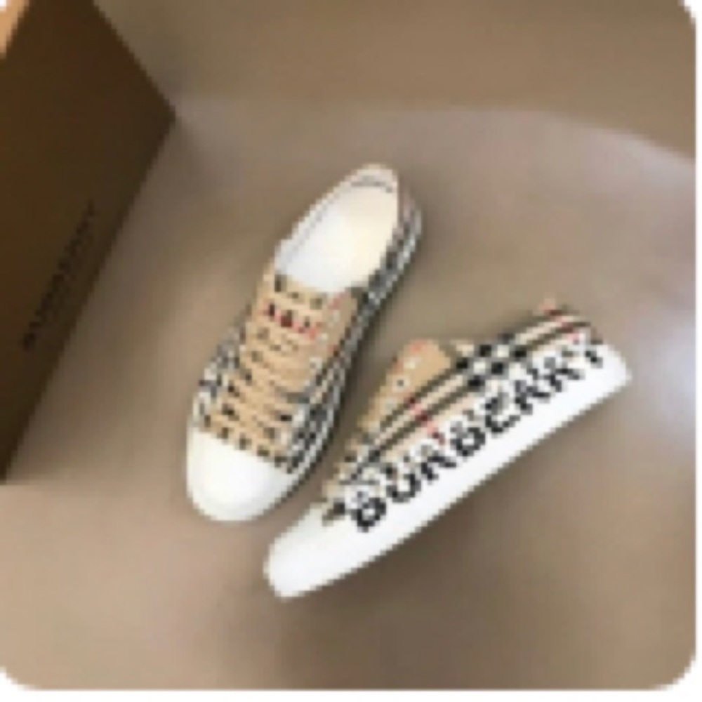 Burberry Beige and White Sneakers